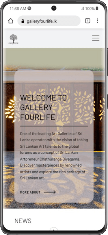 mobile view galleryfourlife.lk